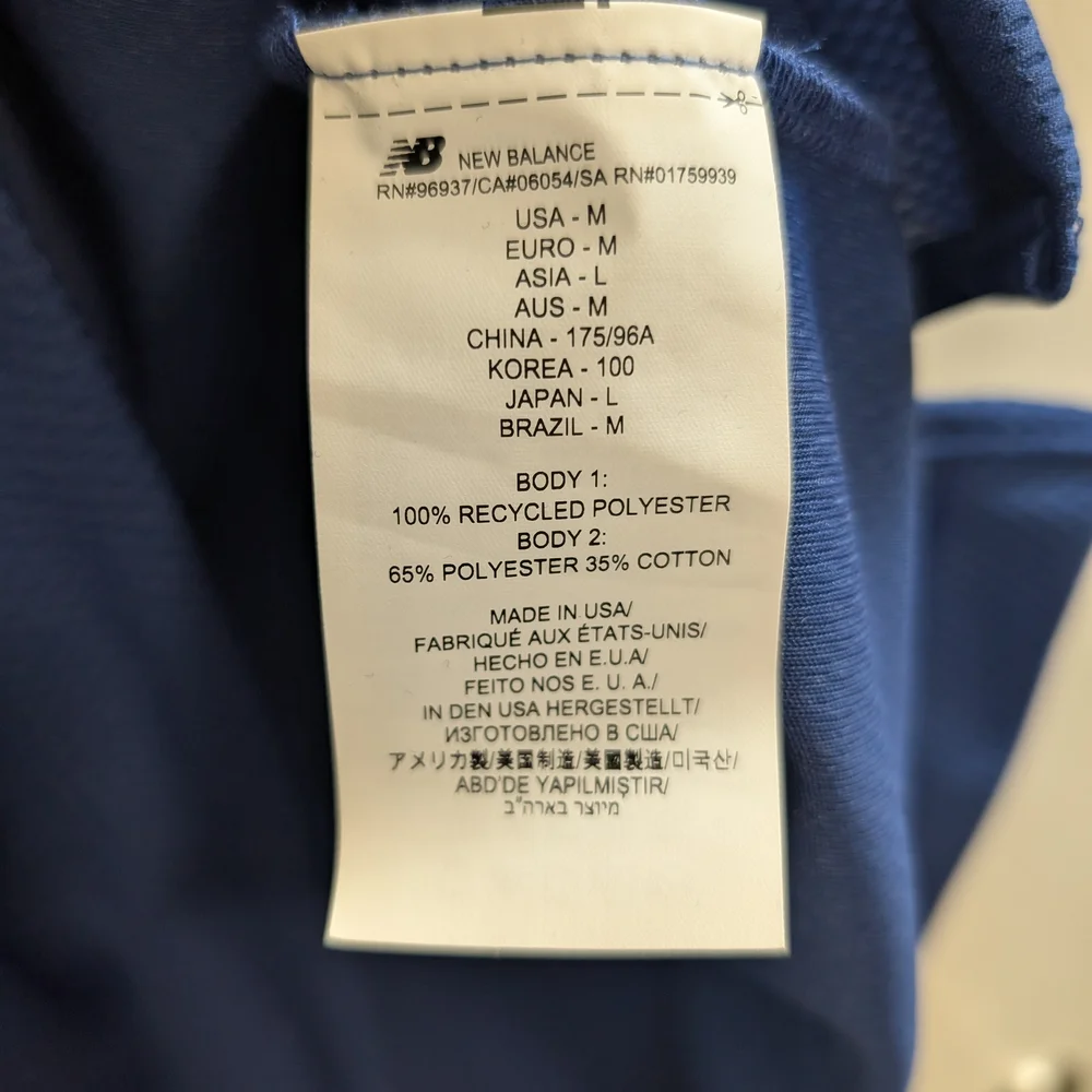 New Balance Blue Polo Shirt - Picture 6 of 9